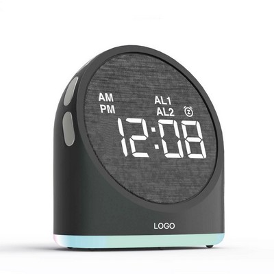 Multi-Functional Digital Electronic Alarm Clock with Ambient Light, White Noise Sleep Aid Speaker