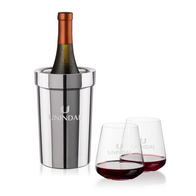 Milano Wine Cooler & Breckland Stemless Wine Set