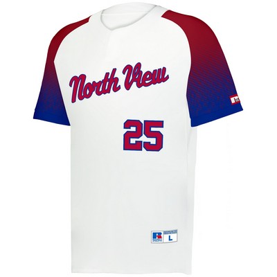 Russell FreeStyle Sublimated Baseline Covered Placket Baseball Jersey