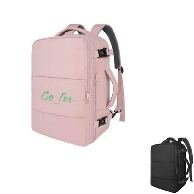 Dual-Color Lightweight Travel Backpack - Custom Brandable Carry-On Bag