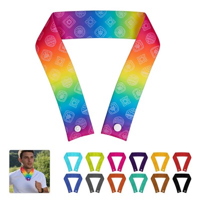 24.8" Reusable Cooling Neck Wraps W/ Button