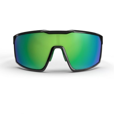 Ellijay Transparent Smoke Frame - Green Mirror Lens