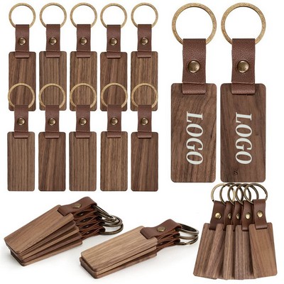 Black Walnut Wooden Keychain
