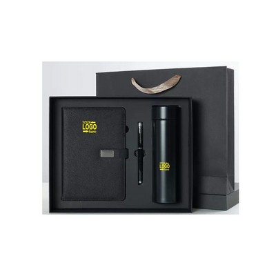 A5 Business Gift Set with Notebook Pen and Insulated Bottle