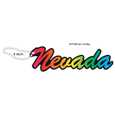 Nevada Promotional Line Key Chain w/ Black Back (6 Square Inch)