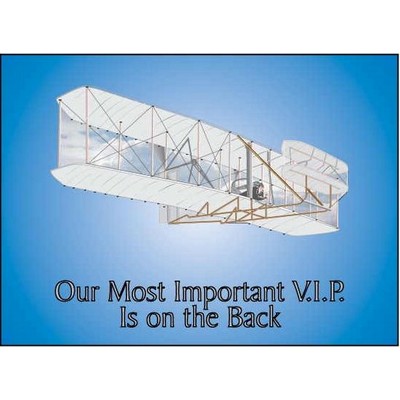 White Bi-Plane Rectangle Hand Mirror (2"x3")
