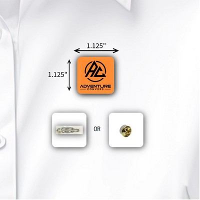 Laminated Name Badge (1.125"X1.125") Square