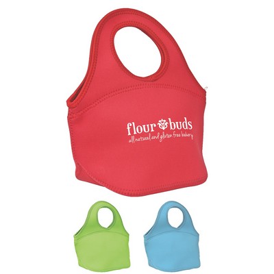 Easy Carry Zippered Neoprene Lunch Bag