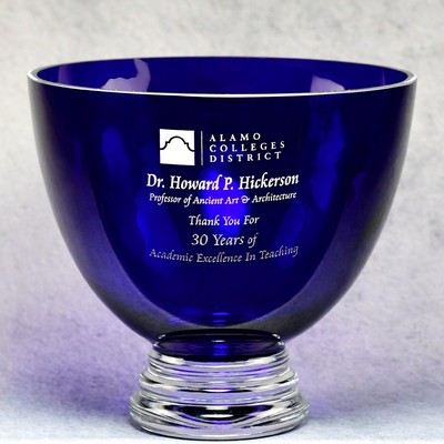 Cobalt Blue Crystal Bowl - 9.5"