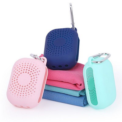 Quick Drying Towel with Silicone Case