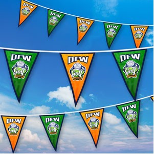 30' Custom Digitally Printed Pennant String (2 Sided Imprint)