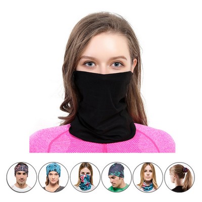 Plain Black Neck Gaiter Face Cover