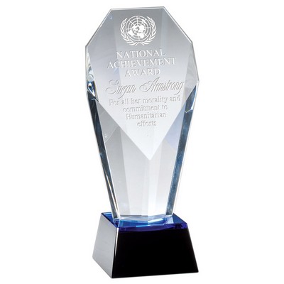 Optical Crystal Slanted Tower Award (9 ¼" x 4")