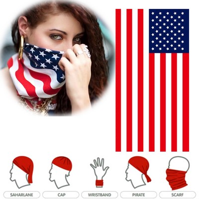 American Flag Magic Headscarf