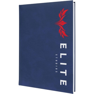 7" x 9¾" Blue/Silver Leatherette Journal