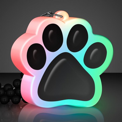 Light Up Paw Print Bead Necklace - BLANK