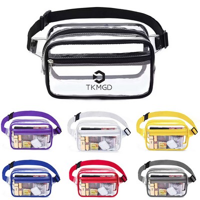 Stadium Approved Clear PVC Fanny Pack With Adjustable Strap