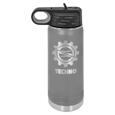 Polar Camel 20oz Dark Gray Stainless Steel Water Bottle