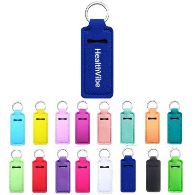 Neoprene Lipstick Holder Keychain