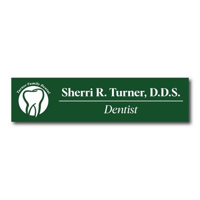 Name Plate -Evergreen Plastic Etches To White - 2X8 Laser Engrave