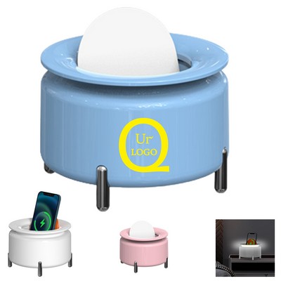 3-in-1 ABS Plastic Wireless Charging Night Light