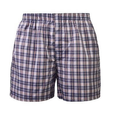 Men's Woven Boxer Shorts - Large, Assorted Plaids (Case of 48)