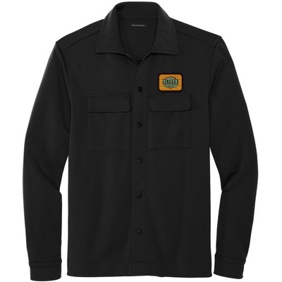 Mercer+Mettle® Double-Knit Snap Front Emblem Jacket
