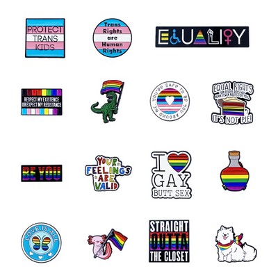 Pride Enamel Lapel Pin (No Decoration)