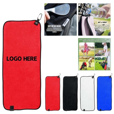 Magnetic Golf Towel with Waffle Texture