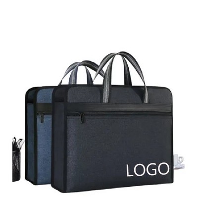 A4 Canvas Business Tote Briefcase