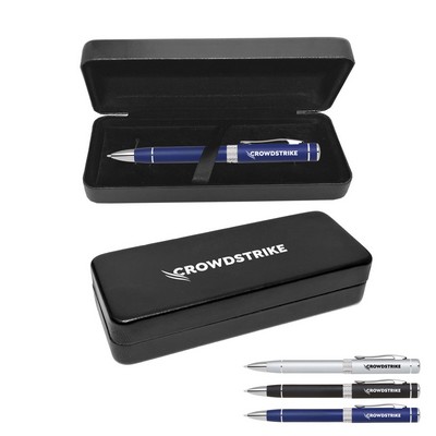 Deluxe Brass Ballpoint Pen Box Set