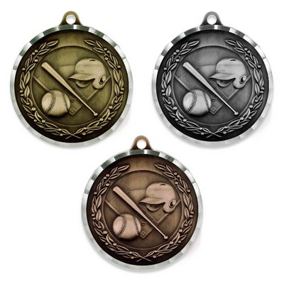 Diamond-cut Baseball Medal - Engravable