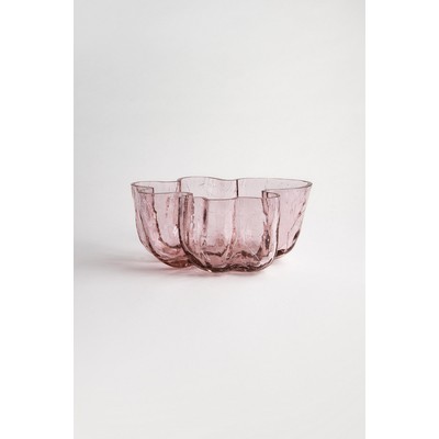 Kosta Boda Crackle Bowl Pink