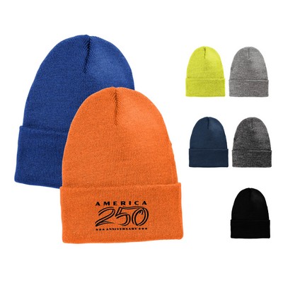 America 250 Made in USA 12-1/4" Acrylic Knitwear Chore Beanie