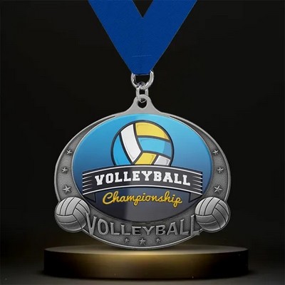 3.5" UV Printed Volleyball Medals