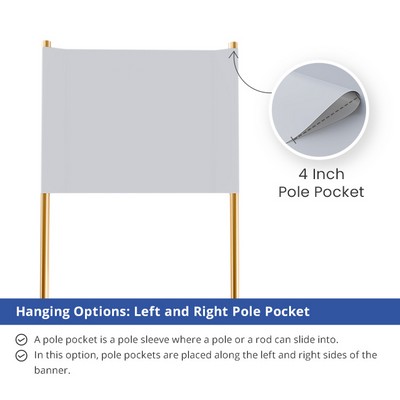 Custom Ultra Premium Vinyl Banners with Left and Right Pole Pocket (1' x 1ft/SQFT)