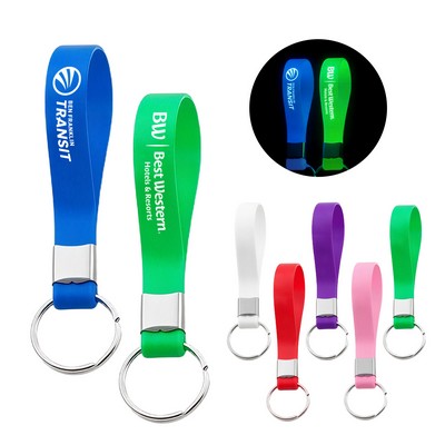 Glow-in-the-dark Silicone key Ring/Keychain