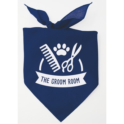 Personalized Small Royal Blue Triangle Pet Bandana