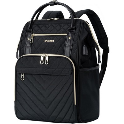 Laptop Backpack 17" Stylish Backpack Water Repellent College Casual Daypack with USB Port Travel