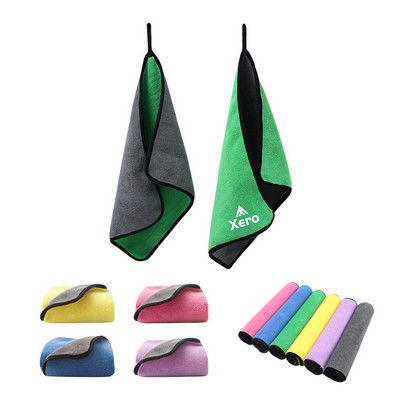 12"x12" Polyester Absorbent Car Wash Towels Dual Color