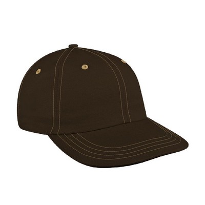 Solid Eyelets Brushed Self Strap Dad Cap