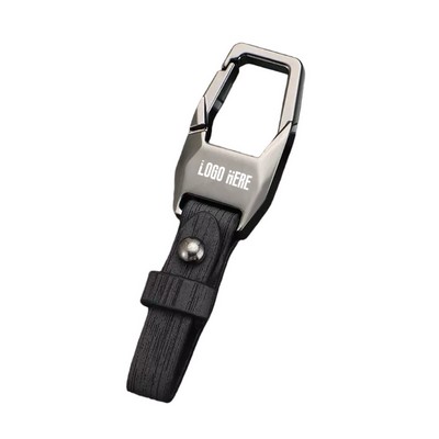 Premium Zinc Alloy & Leather Key Tag