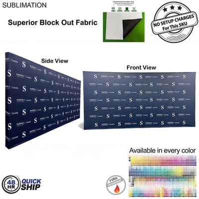 48Hr Quick Ship - 15' Straight Wall Tension Fabric Pop-up Display Wrap End Caps, block out fabric