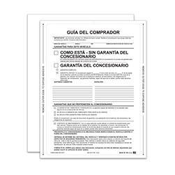 PEEL n SEAL™ Spanish Exterior As-Is Buyers Guide Window Sticker