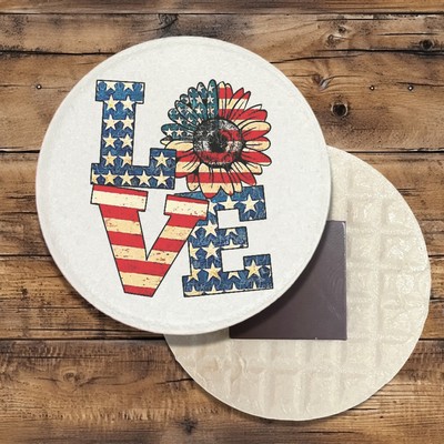 2" White Porcelain Tile Round Magnet