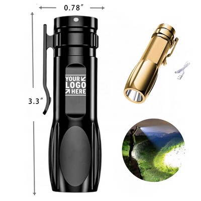 Portable USB Rechargeable Mini Flashlight