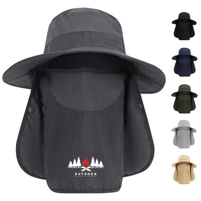 Nylon Outdoor Sun Hat with Neck Flap – Full Coverage UV Protection Cap