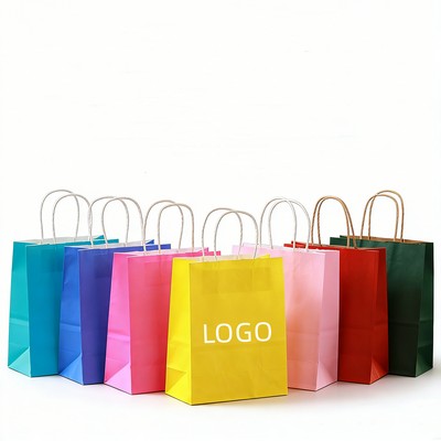 Custom Color Kraft Paper Bag With Handles