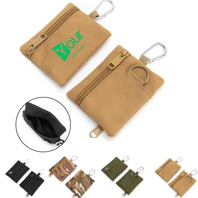 Multifunctional Molle Pouch With Zipper For Key Card Storage