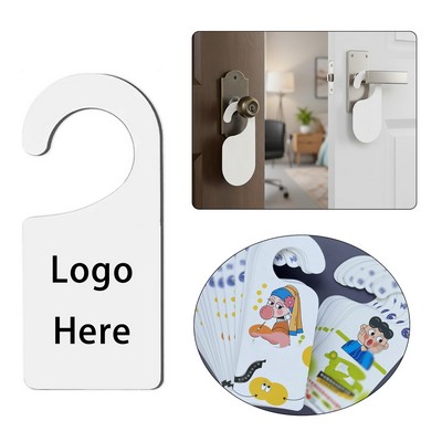 Custom Shaped Do Not Disturb Frosted PVC Door Hanger Card